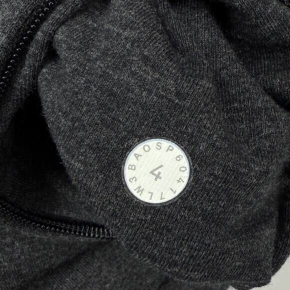 Lululemon Twisted & Tucked Long Sleeve In Heathered Mod Black Size 4 - Picture 8 of 9